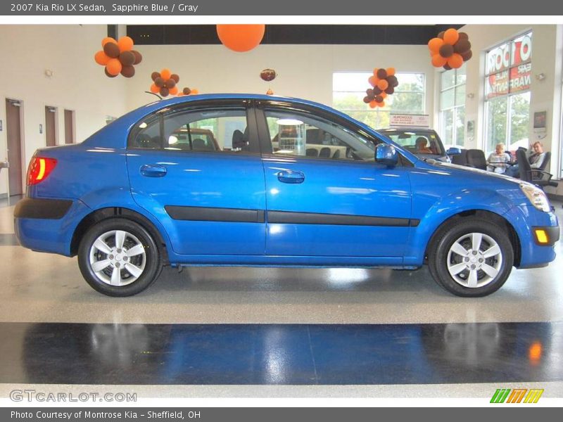 Sapphire Blue / Gray 2007 Kia Rio LX Sedan