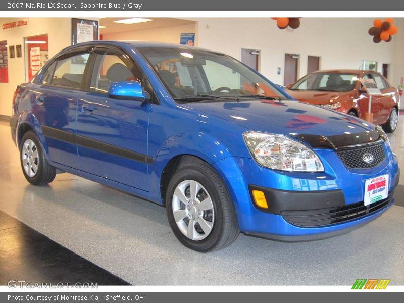 Sapphire Blue / Gray 2007 Kia Rio LX Sedan