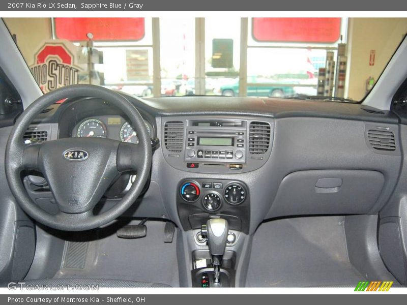 Sapphire Blue / Gray 2007 Kia Rio LX Sedan