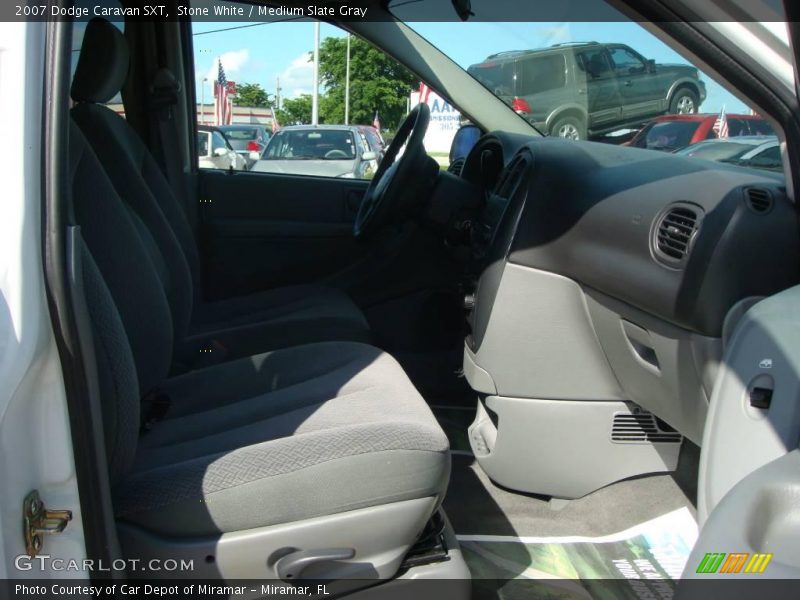Stone White / Medium Slate Gray 2007 Dodge Caravan SXT
