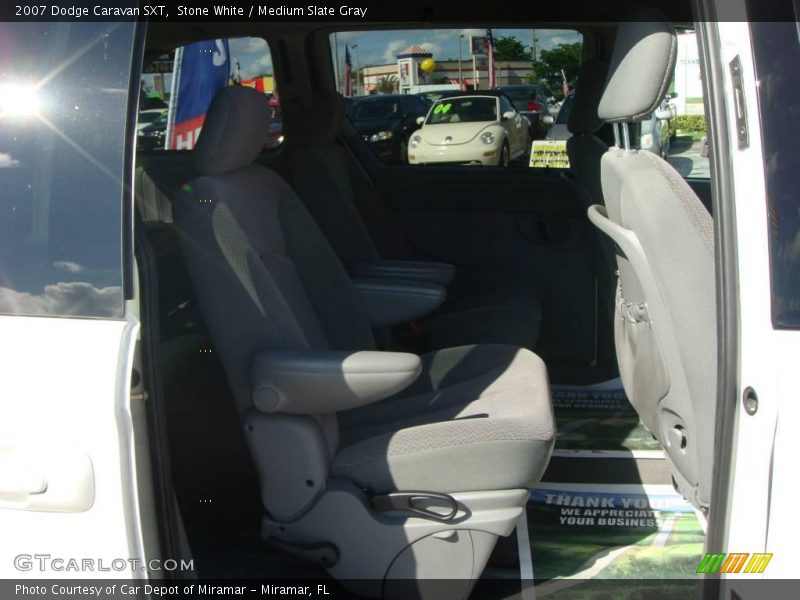 Stone White / Medium Slate Gray 2007 Dodge Caravan SXT
