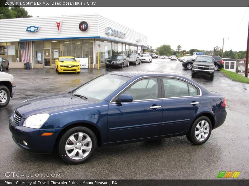 Deep Ocean Blue / Gray 2008 Kia Optima EX V6