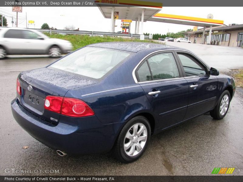 Deep Ocean Blue / Gray 2008 Kia Optima EX V6