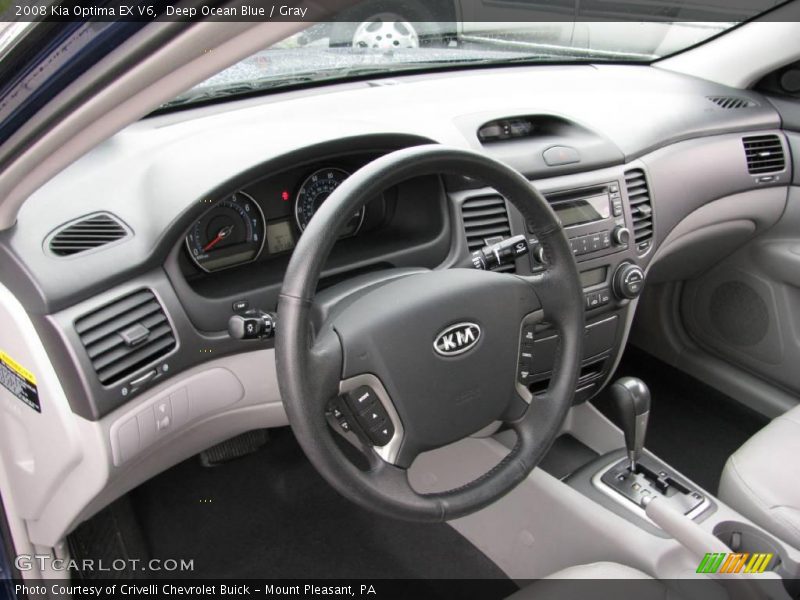 Deep Ocean Blue / Gray 2008 Kia Optima EX V6