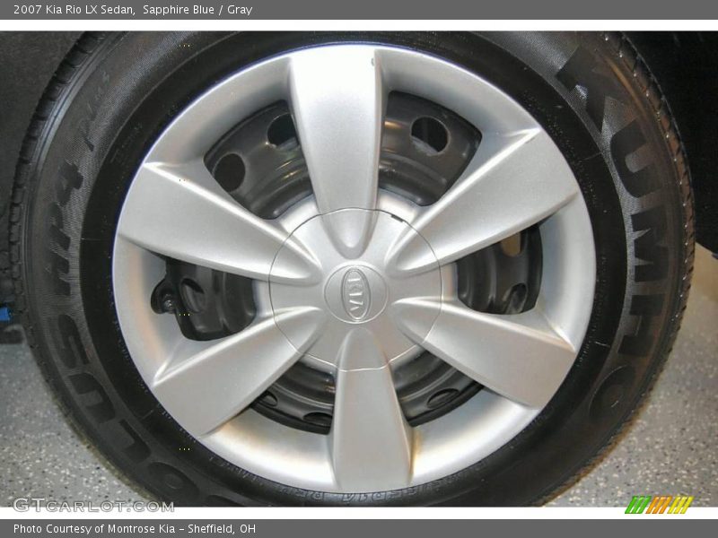 Sapphire Blue / Gray 2007 Kia Rio LX Sedan
