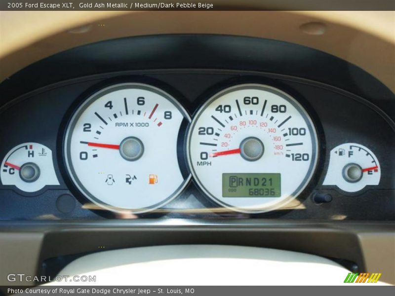 Gold Ash Metallic / Medium/Dark Pebble Beige 2005 Ford Escape XLT