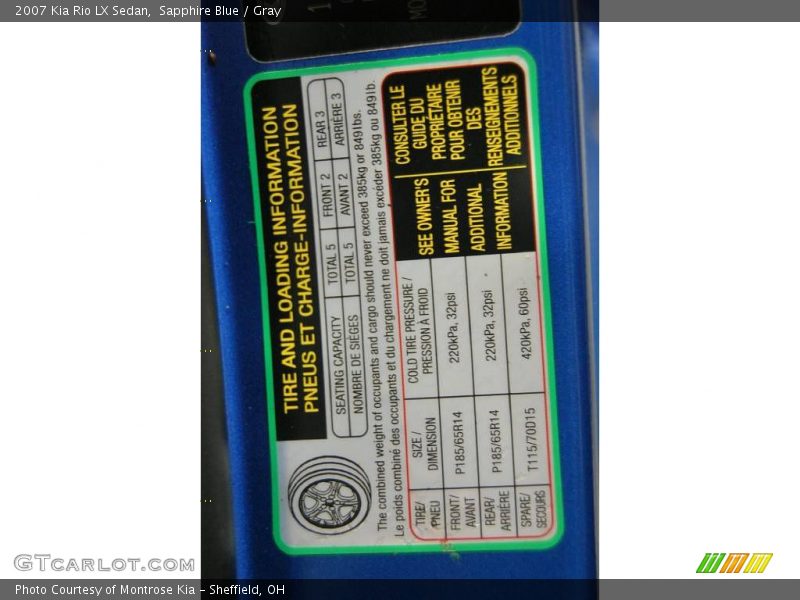 Sapphire Blue / Gray 2007 Kia Rio LX Sedan