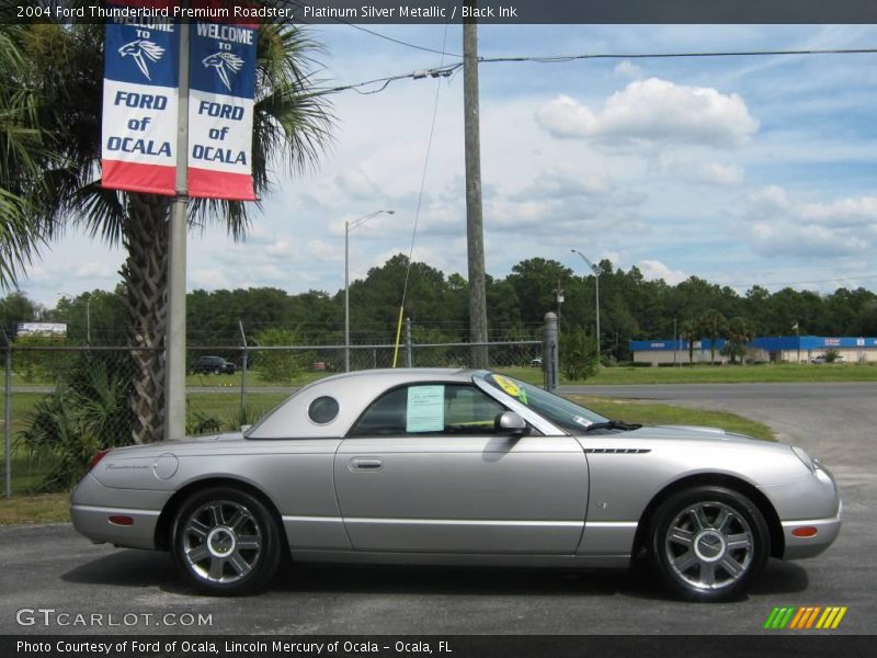 Platinum Silver Metallic / Black Ink 2004 Ford Thunderbird Premium Roadster