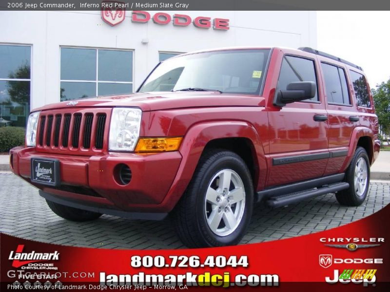 Inferno Red Pearl / Medium Slate Gray 2006 Jeep Commander