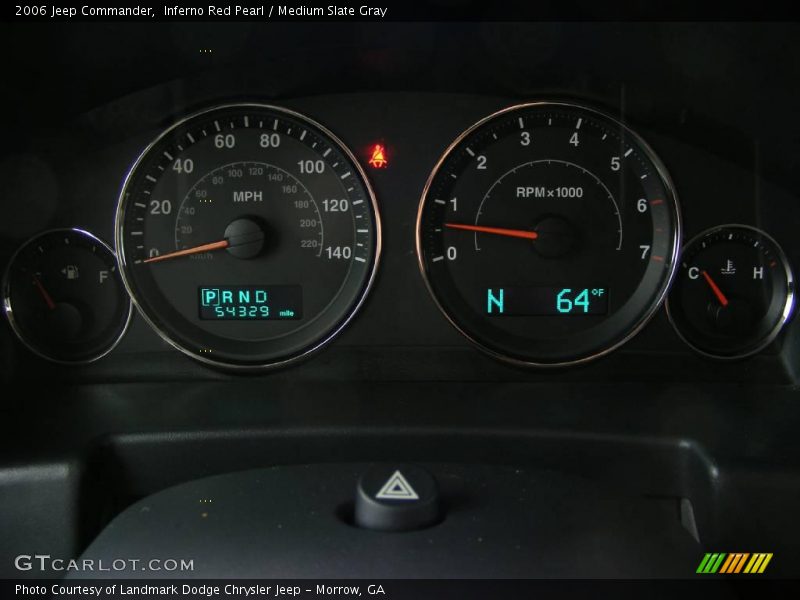 Inferno Red Pearl / Medium Slate Gray 2006 Jeep Commander