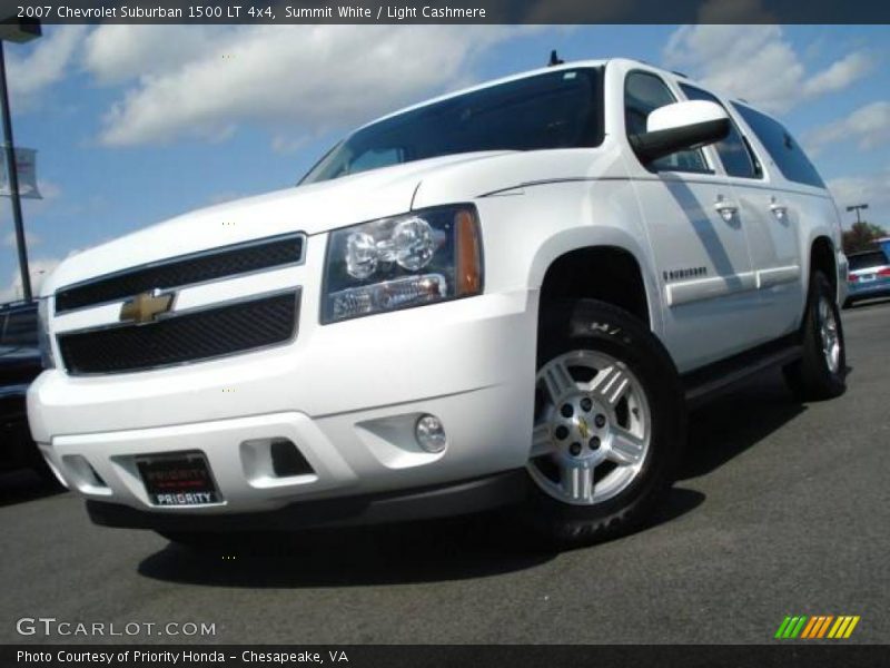 Summit White / Light Cashmere 2007 Chevrolet Suburban 1500 LT 4x4