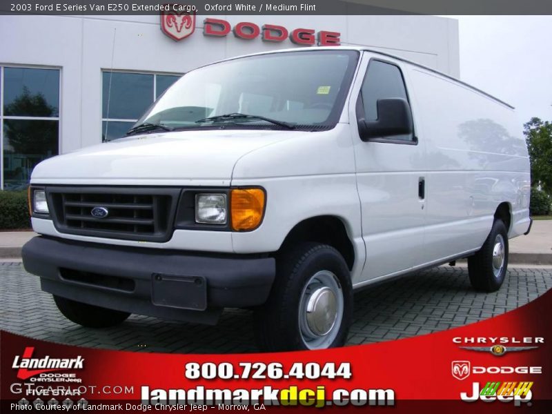 Oxford White / Medium Flint 2003 Ford E Series Van E250 Extended Cargo