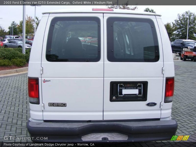 Oxford White / Medium Flint 2003 Ford E Series Van E250 Extended Cargo