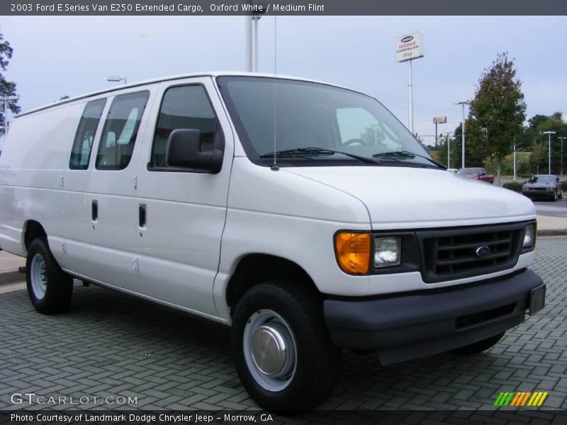 Oxford White / Medium Flint 2003 Ford E Series Van E250 Extended Cargo