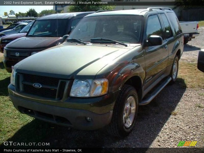 Estate Green Metallic / Medium Parchment 2002 Ford Explorer Sport
