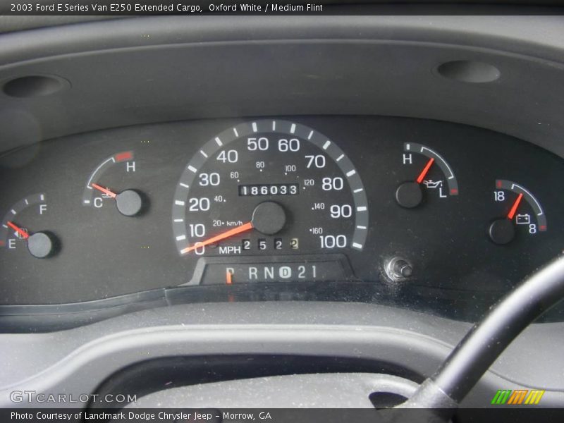 Oxford White / Medium Flint 2003 Ford E Series Van E250 Extended Cargo