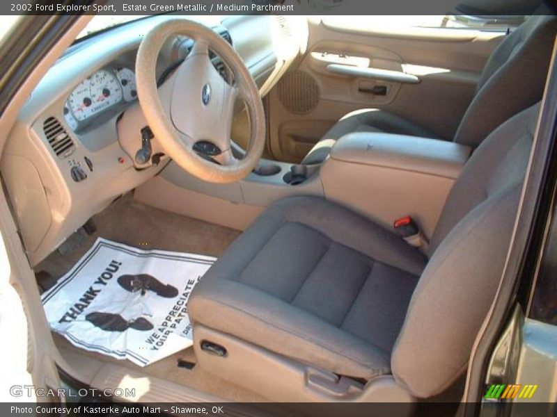 Estate Green Metallic / Medium Parchment 2002 Ford Explorer Sport