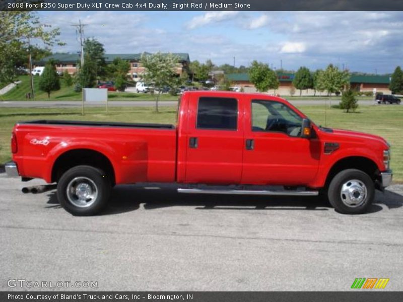 Bright Red / Medium Stone 2008 Ford F350 Super Duty XLT Crew Cab 4x4 Dually