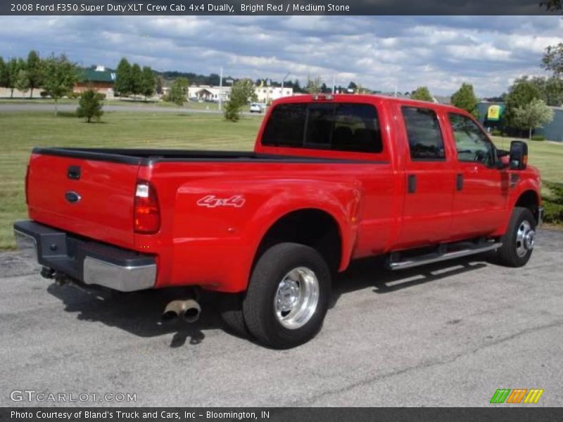 Bright Red / Medium Stone 2008 Ford F350 Super Duty XLT Crew Cab 4x4 Dually