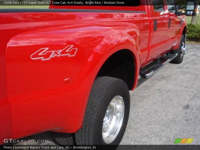 Bright Red / Medium Stone 2008 Ford F350 Super Duty XLT Crew Cab 4x4 Dually