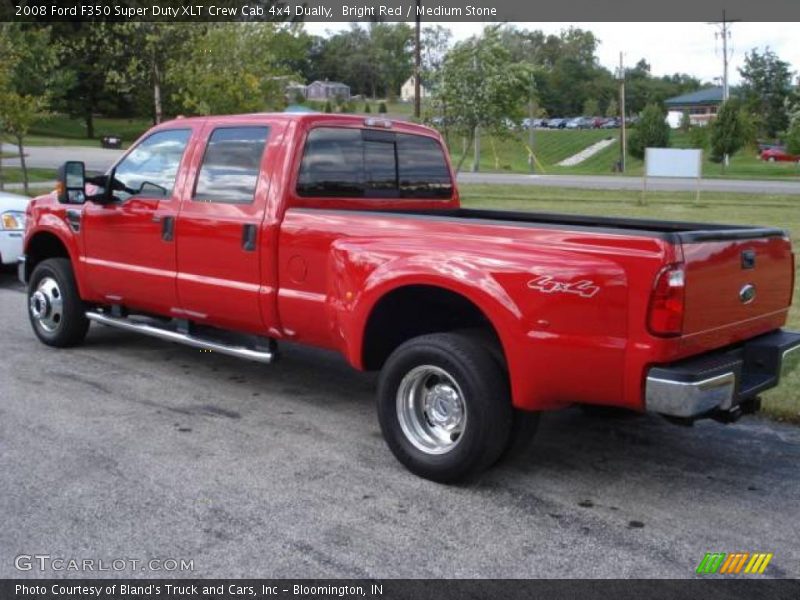 Bright Red / Medium Stone 2008 Ford F350 Super Duty XLT Crew Cab 4x4 Dually