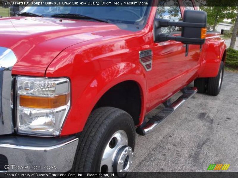 Bright Red / Medium Stone 2008 Ford F350 Super Duty XLT Crew Cab 4x4 Dually