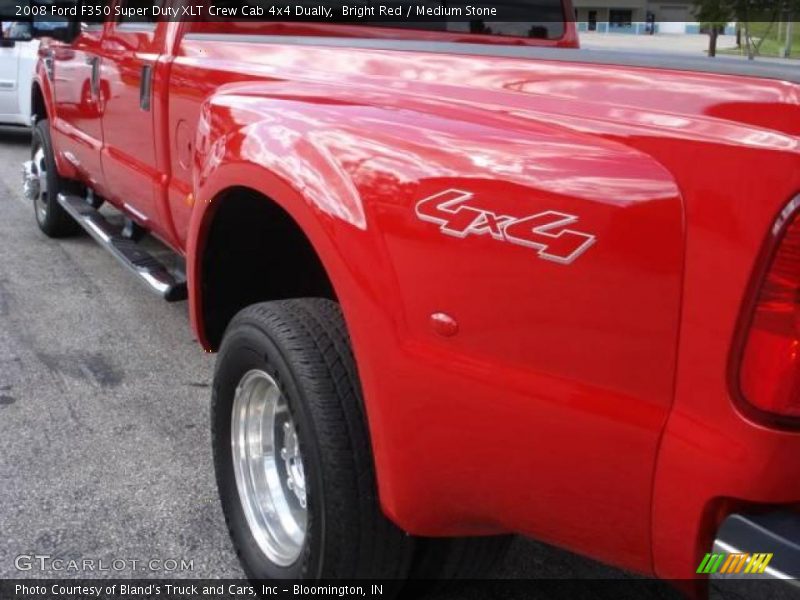 Bright Red / Medium Stone 2008 Ford F350 Super Duty XLT Crew Cab 4x4 Dually