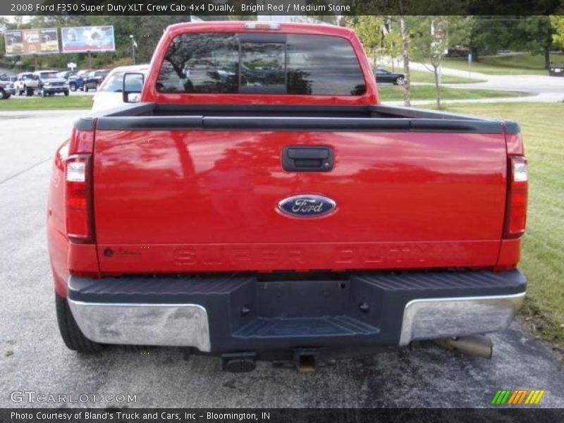 Bright Red / Medium Stone 2008 Ford F350 Super Duty XLT Crew Cab 4x4 Dually