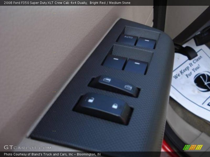 Bright Red / Medium Stone 2008 Ford F350 Super Duty XLT Crew Cab 4x4 Dually