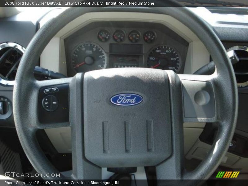 Bright Red / Medium Stone 2008 Ford F350 Super Duty XLT Crew Cab 4x4 Dually