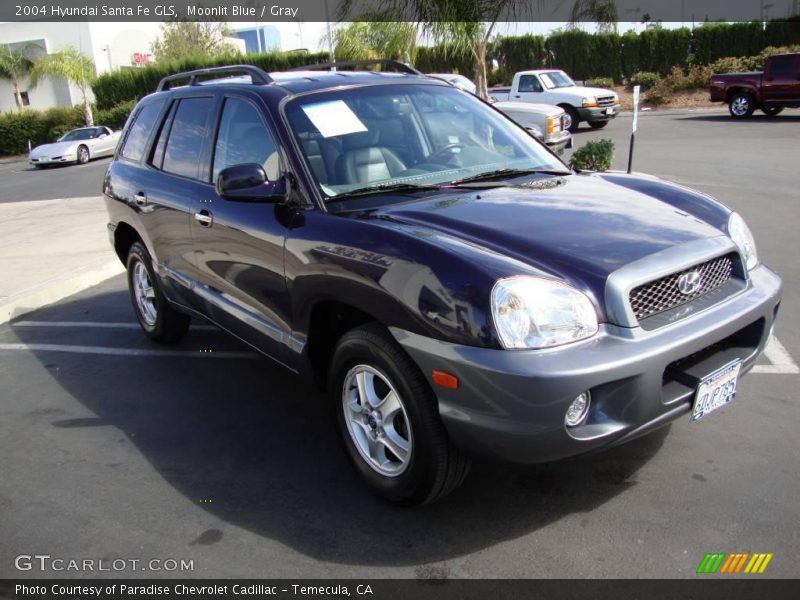 Moonlit Blue / Gray 2004 Hyundai Santa Fe GLS