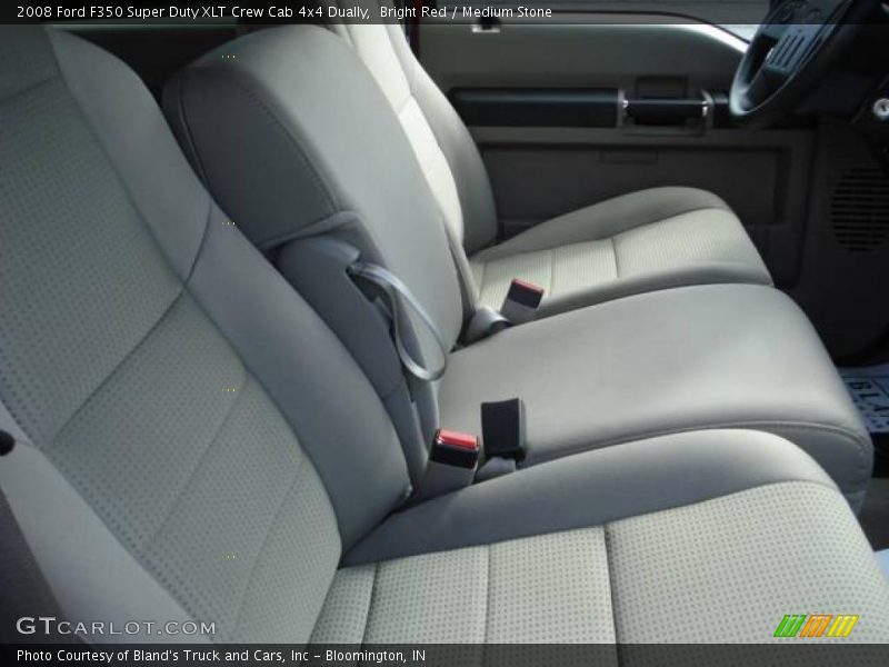 Bright Red / Medium Stone 2008 Ford F350 Super Duty XLT Crew Cab 4x4 Dually