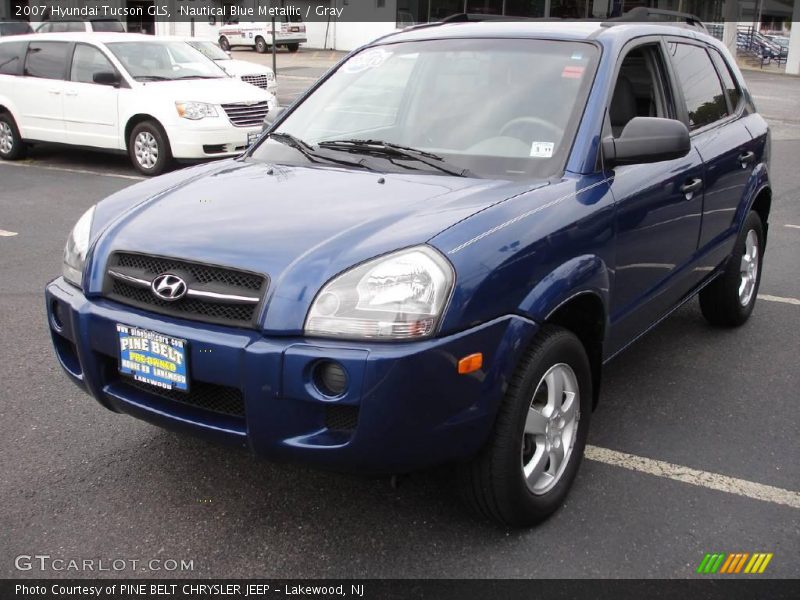 Nautical Blue Metallic / Gray 2007 Hyundai Tucson GLS