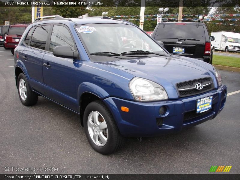 Nautical Blue Metallic / Gray 2007 Hyundai Tucson GLS