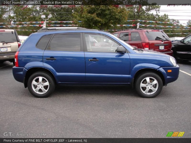 Nautical Blue Metallic / Gray 2007 Hyundai Tucson GLS
