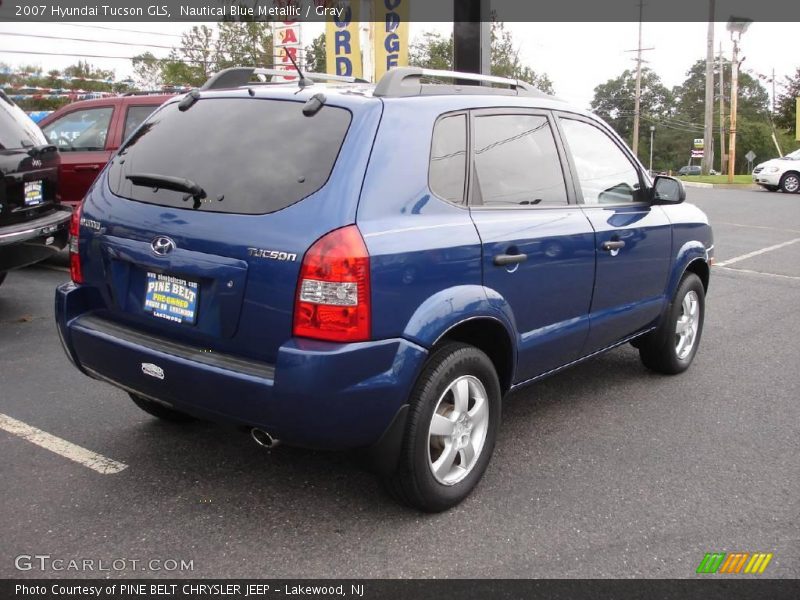 Nautical Blue Metallic / Gray 2007 Hyundai Tucson GLS