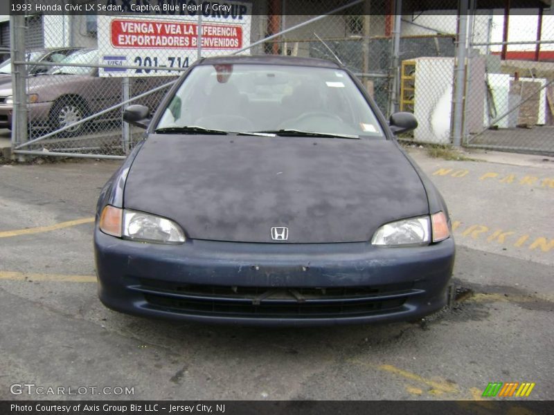 Captiva Blue Pearl / Gray 1993 Honda Civic LX Sedan