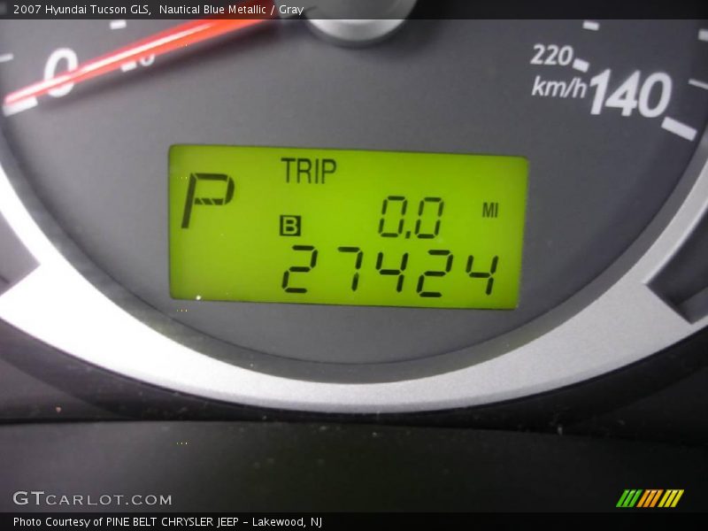 Nautical Blue Metallic / Gray 2007 Hyundai Tucson GLS