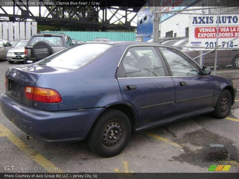 Captiva Blue Pearl / Gray 1993 Honda Civic LX Sedan