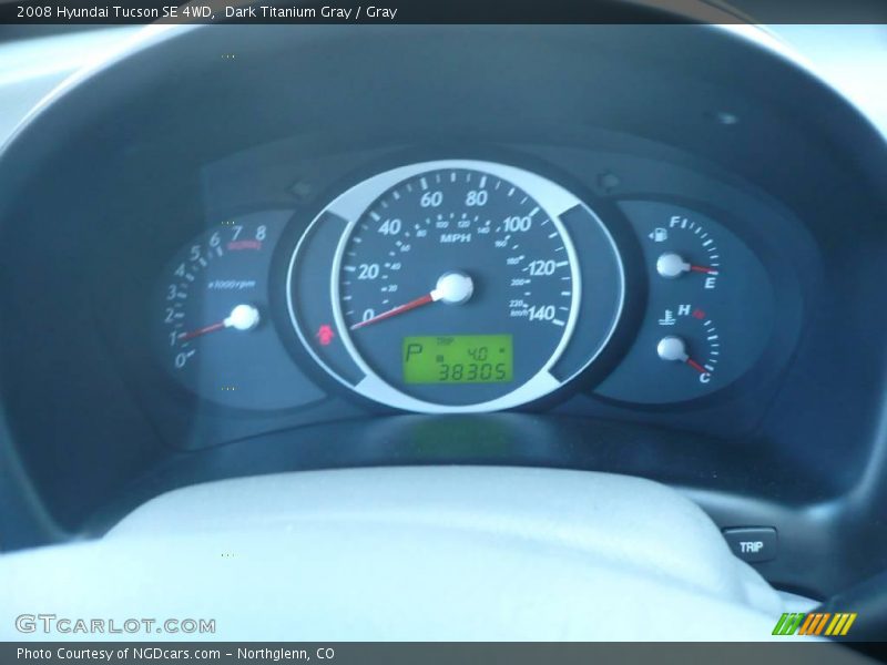 Dark Titanium Gray / Gray 2008 Hyundai Tucson SE 4WD