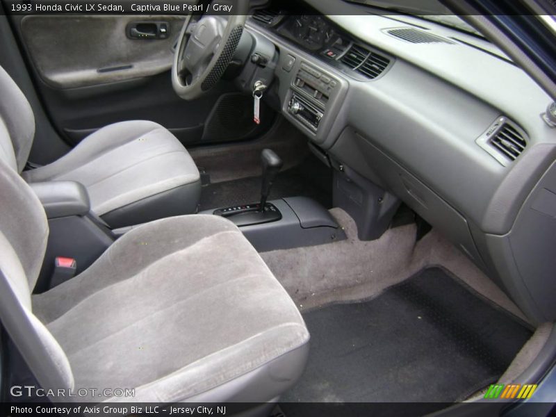 Captiva Blue Pearl / Gray 1993 Honda Civic LX Sedan