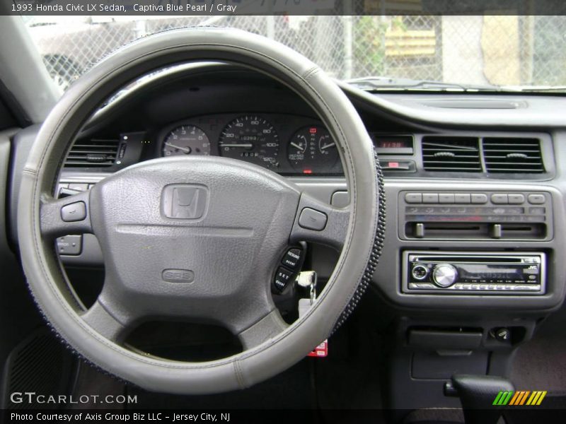 Captiva Blue Pearl / Gray 1993 Honda Civic LX Sedan