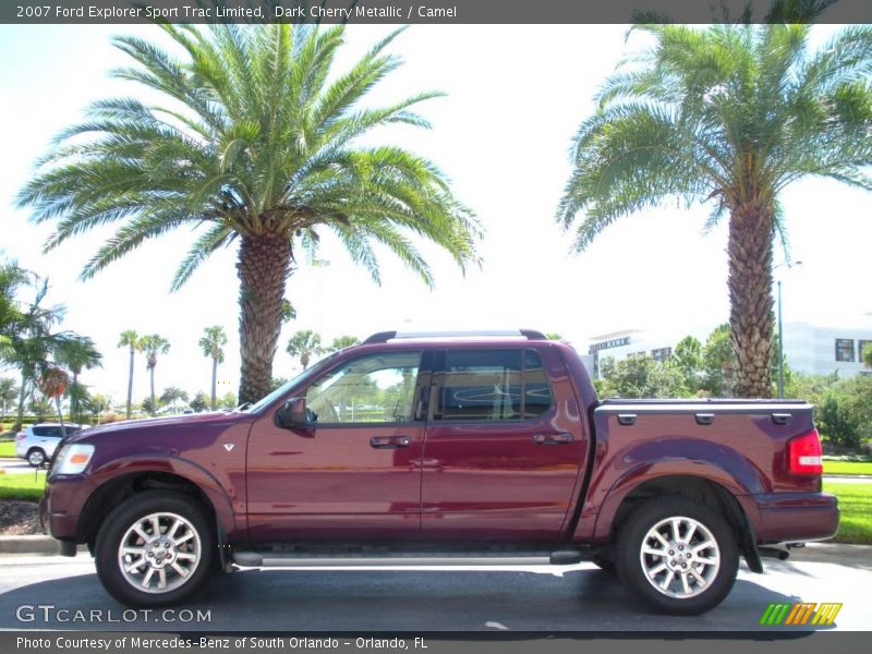 Dark Cherry Metallic / Camel 2007 Ford Explorer Sport Trac Limited