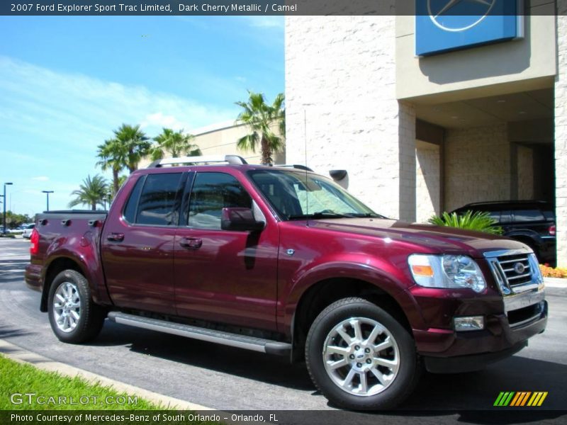 Dark Cherry Metallic / Camel 2007 Ford Explorer Sport Trac Limited