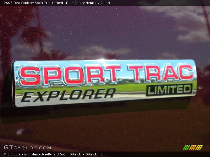 Dark Cherry Metallic / Camel 2007 Ford Explorer Sport Trac Limited