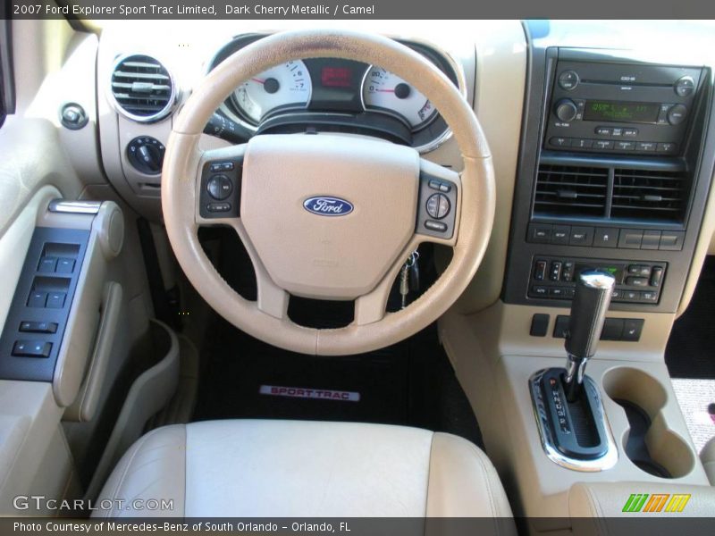 Dark Cherry Metallic / Camel 2007 Ford Explorer Sport Trac Limited