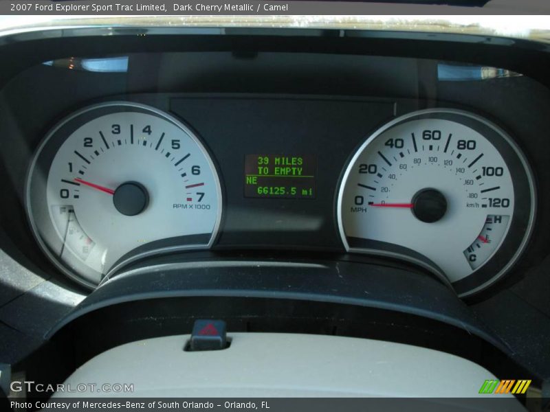 Dark Cherry Metallic / Camel 2007 Ford Explorer Sport Trac Limited