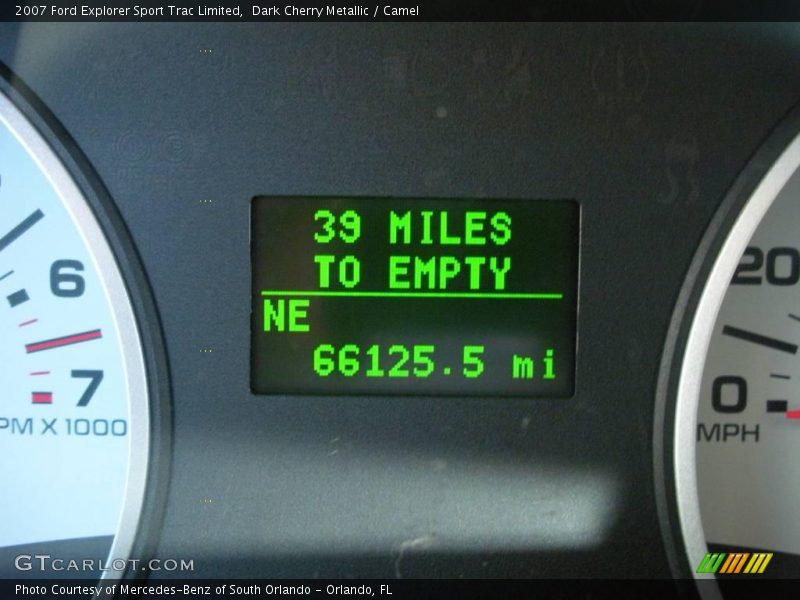 Dark Cherry Metallic / Camel 2007 Ford Explorer Sport Trac Limited