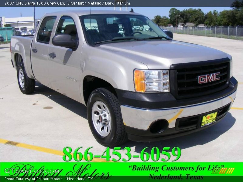 Silver Birch Metallic / Dark Titanium 2007 GMC Sierra 1500 Crew Cab