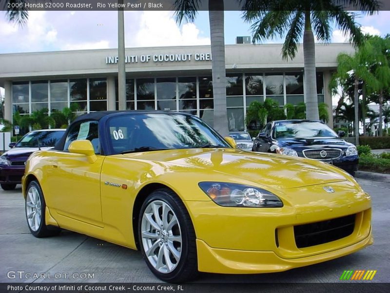 Rio Yellow Pearl / Black 2006 Honda S2000 Roadster